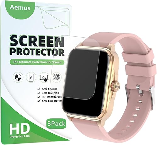 Aemus Protector de pantalla compatible con JUGEVI Smart Watch de 1.91 pulgadas (paquete de 6) compatible con SOUYIE T90 2024 Smartwatch Flexible
