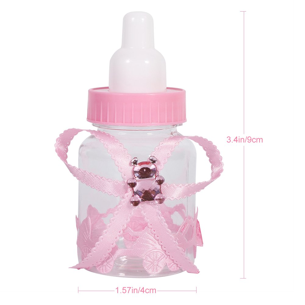 Fdit 50PCS Cute Shower Bottles Removable Tops Favors Adorable Newborn Wedding Party Decor Small Gift ()