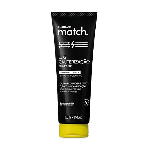 O Boticario - Linha Match (SOS Cauterizacao) - Champú Pos Quimica 250 Ml - Colección (Match (SOS Cauterización) - Champú Reparación Post Chem 8.45