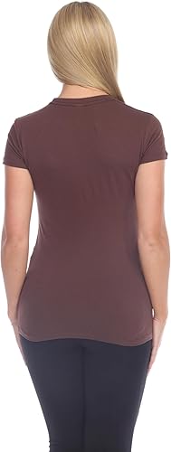 Miniatura 4 de Pimatee Camisas de manga corta para mujer, 100% algodón, 3 piezas, ajuste delgado, básico, cuello redondo, peso ligero, tela suave