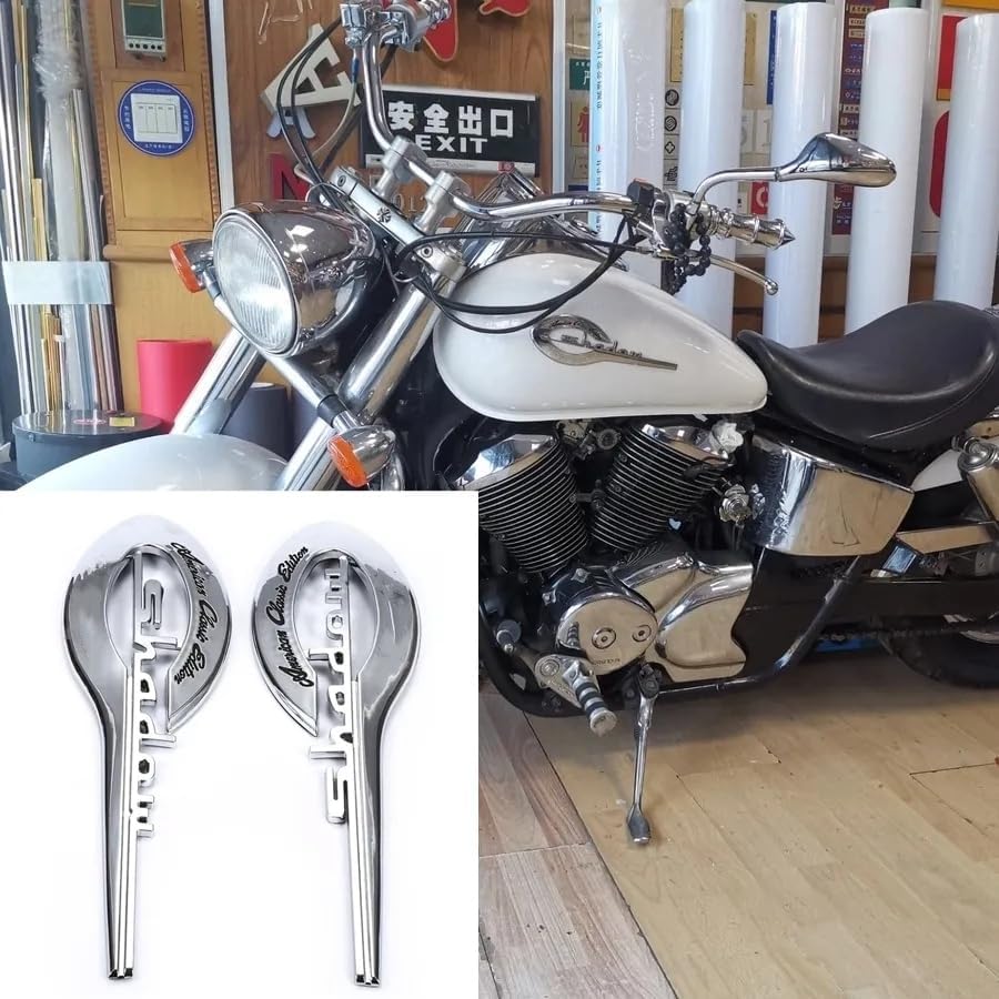 Generic Motorcycle Tank Emblem Decals, 2 Pack, 9.44x2.7 Inches, for Honda Shadow VT VTX Models