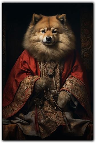Miniatura 21 de Thuan Chow Chow Retrato de mascota con disfraz real de perro en un disfraz retrato de perro con vestimenta Retrato medieval de mascota retrato