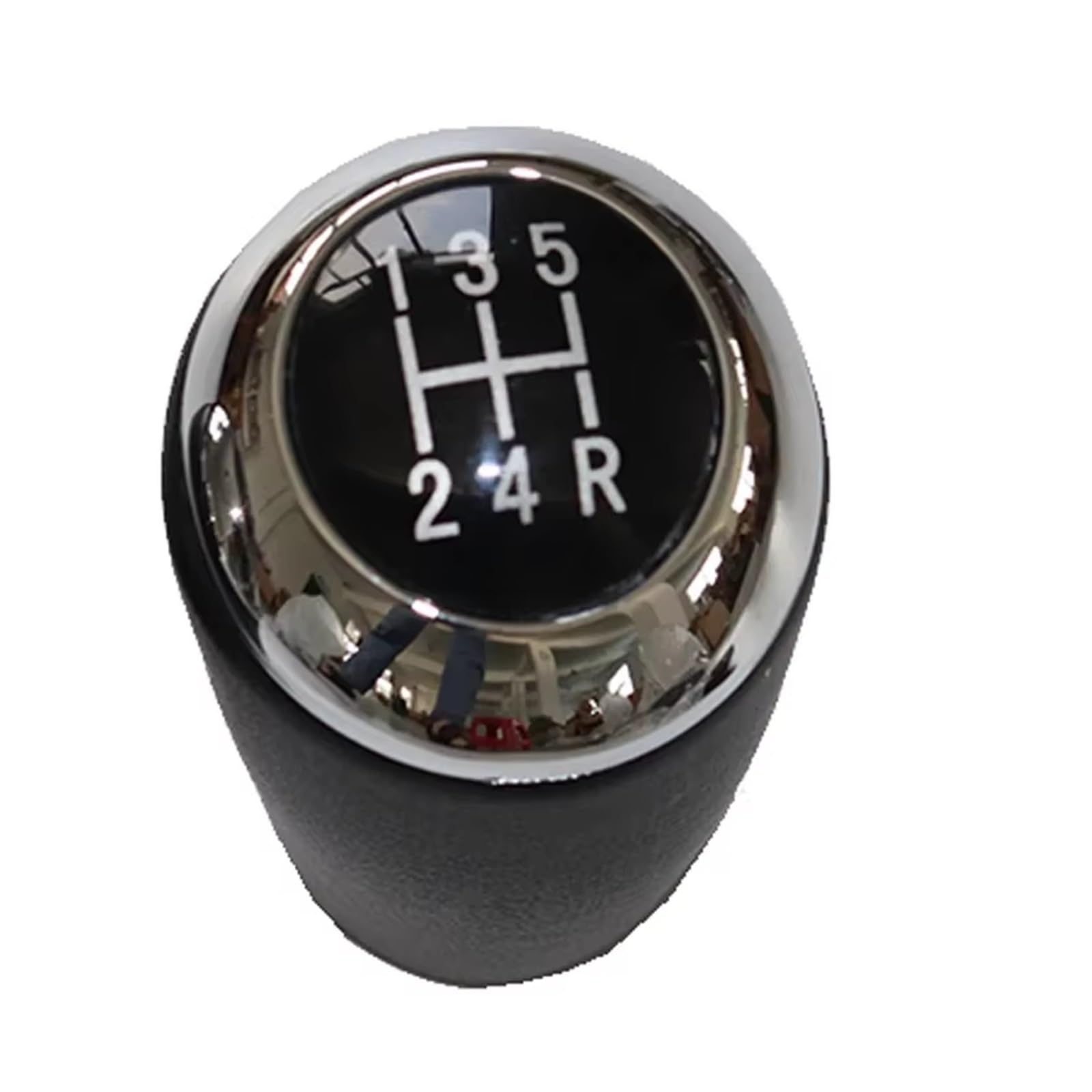 Xkoehxj 5 Speed Knob Chrome Car Gear Shift Knob For Mazda 3 Bk Bl 2006-2012 Car Shift Gear Knob Lever Gaitor Boot Cover Gearbox Boot Cover(5 Speed Knob Chrome)