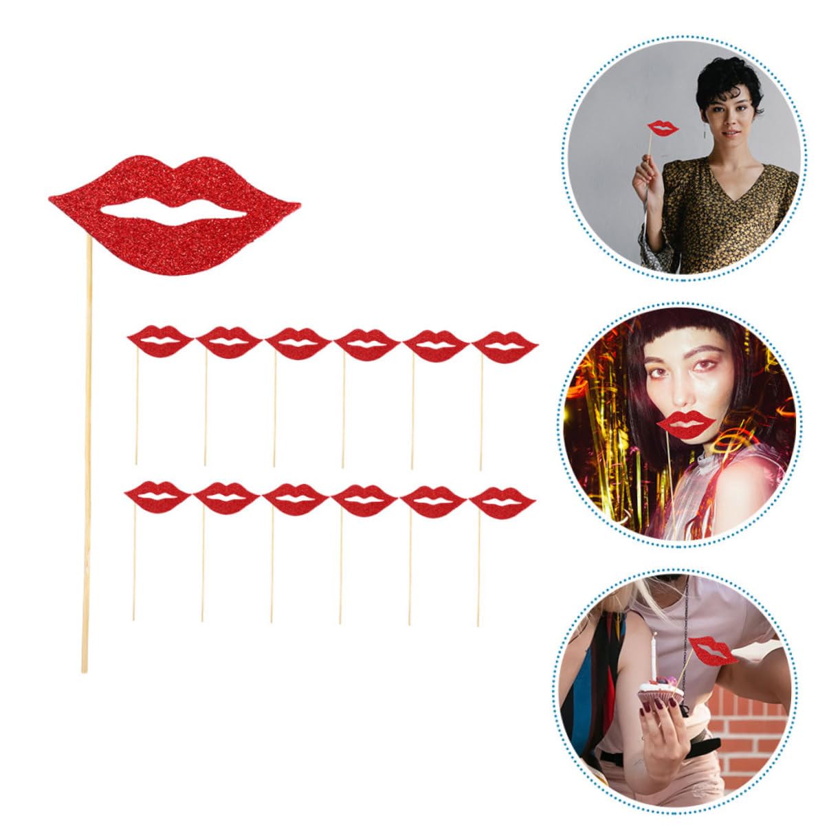 Ciieeo 100pezzi Photo Booth Props Per Matrimoni e Compleanno Accessori Divertenti Per Selfie e Fotografie Decorative