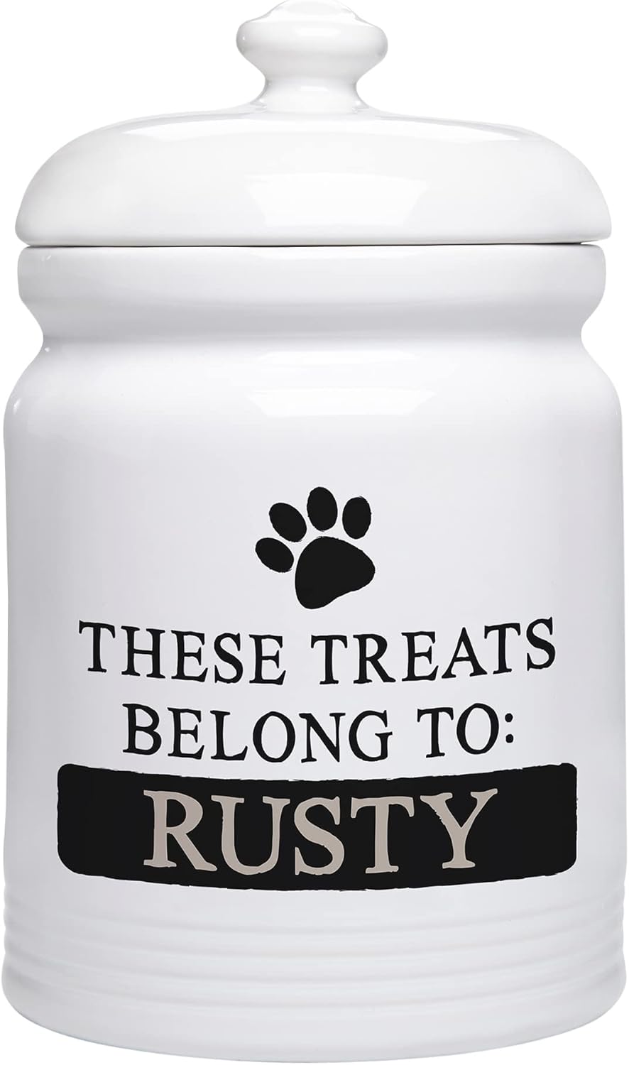 Personalization Universe Happy Dog Personalized Dog Treat Jar