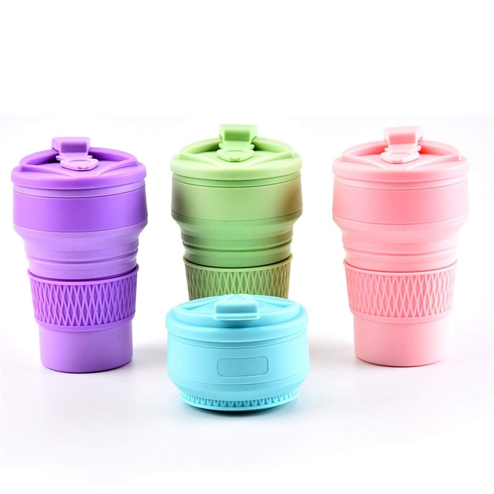 Tazze da caffè riutilizzabili in silicone resistenti al calore isolano la custodia protettiva antiscivolo protettiva adatta per bicchieri da caffè da viaggio, 6 pezzi, 6 colori