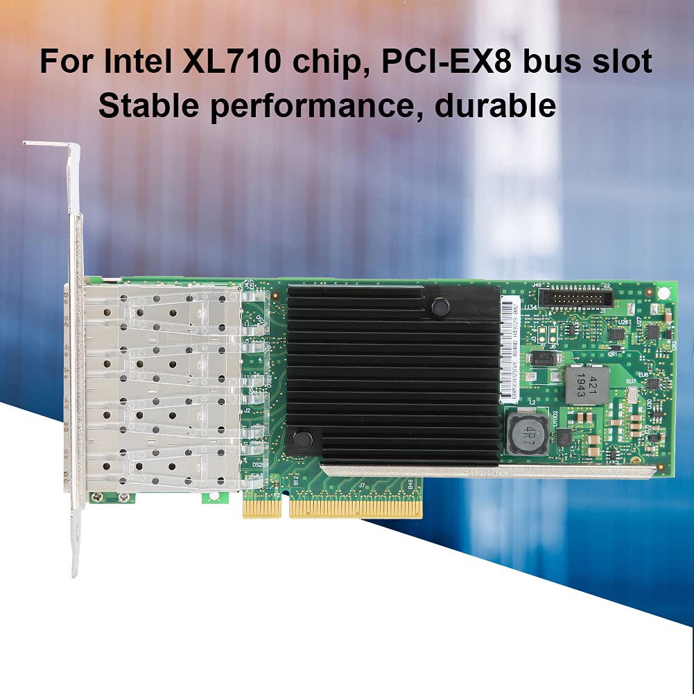 Adattatore per Scheda di Rete in Fibra Ottica 10G con stabilità a 4 Porte per connettività Server Ad Alta velocità e Trasmissione 10G