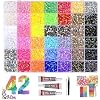 42 Colors 42000Pcs Jelly Resin Rhinestones for Bedazzling, 3mm Bedazzle Kit with B7000 Glue & Tweezers, Multicolor Bedazzling Kit for Clothing, Shoes, Nail Art, Diamond Art, Jewelry Making - 8