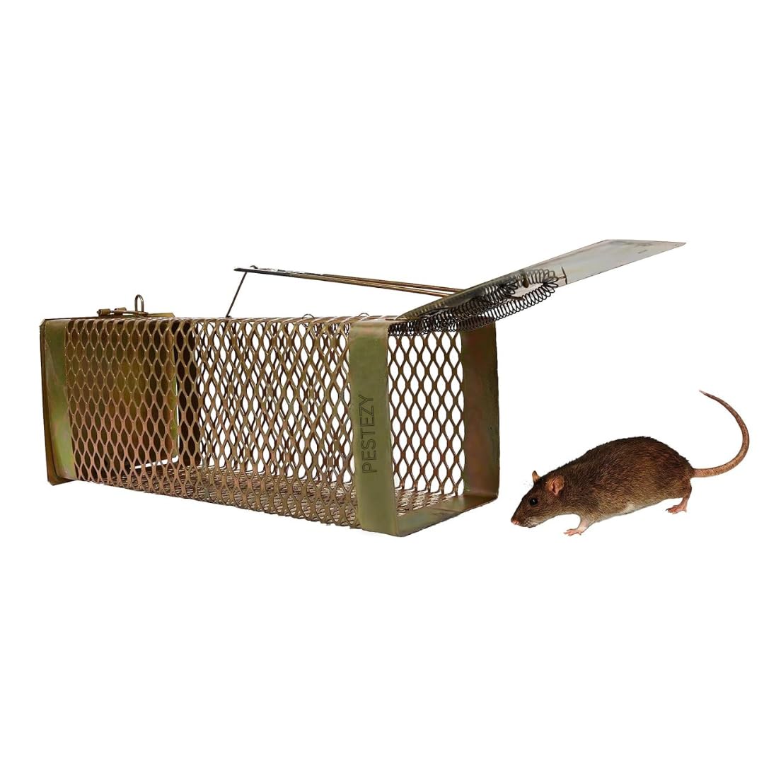PESTEZY Mouse/Rat Trap cage/Big Iron Rat Trap for Catching Rats/Mouse Catcher Box/Chuha Pakadne ka Pinjara with New & Heavy Quality (Criss Cross Medium Trap) (B0D3J6MS59) Amazon Price History, Amazon Price Tracker