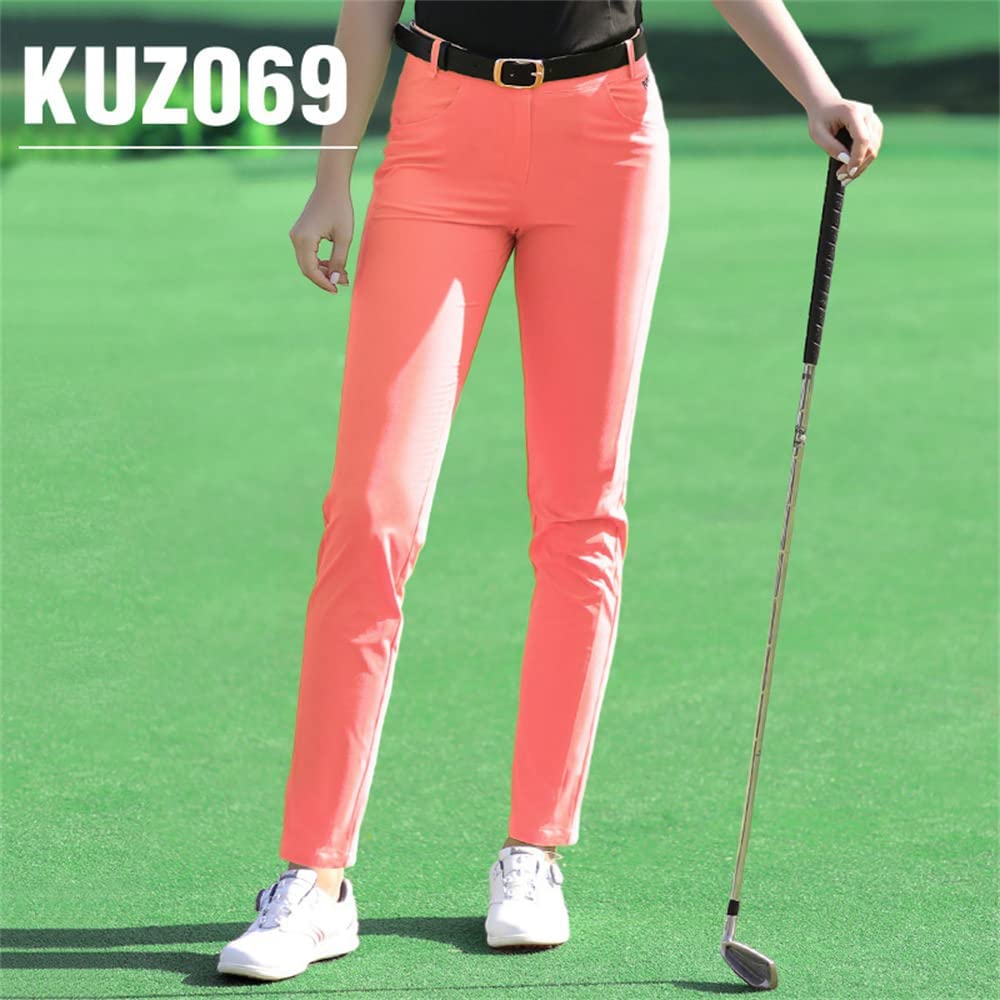Donne Golf Pantaloni estivi Primavera Golf/Tennis Pantaloni Alti elastici da donna Pantaloni Traspirante Sottile asciugatura Rapida Pantaloni XS-XL