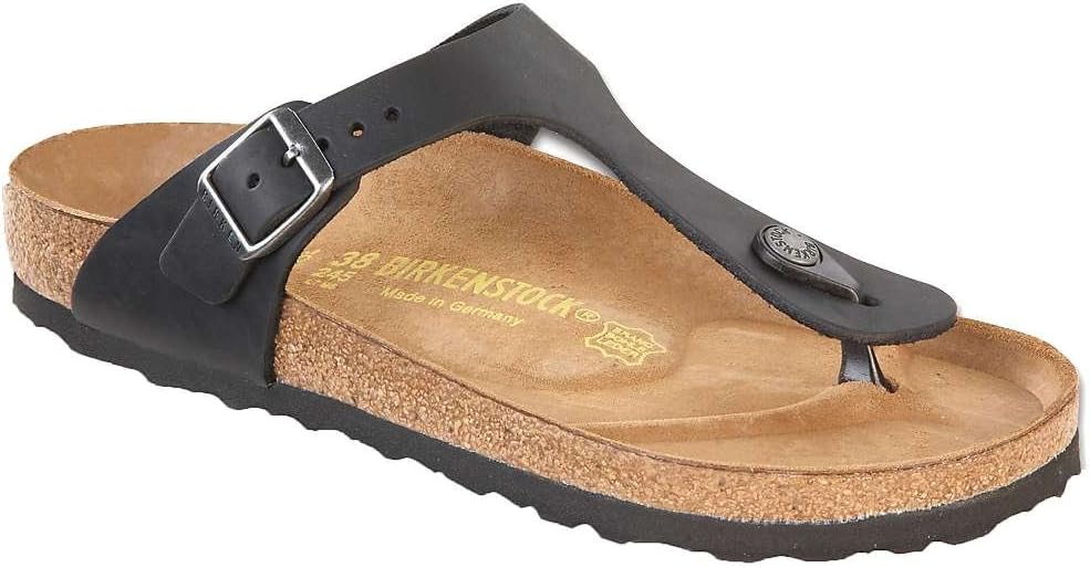 Birkenstock Women's Gizeh Thong Sandal, Black Oiled, 40 M EU/9-9.5 B(M) US
