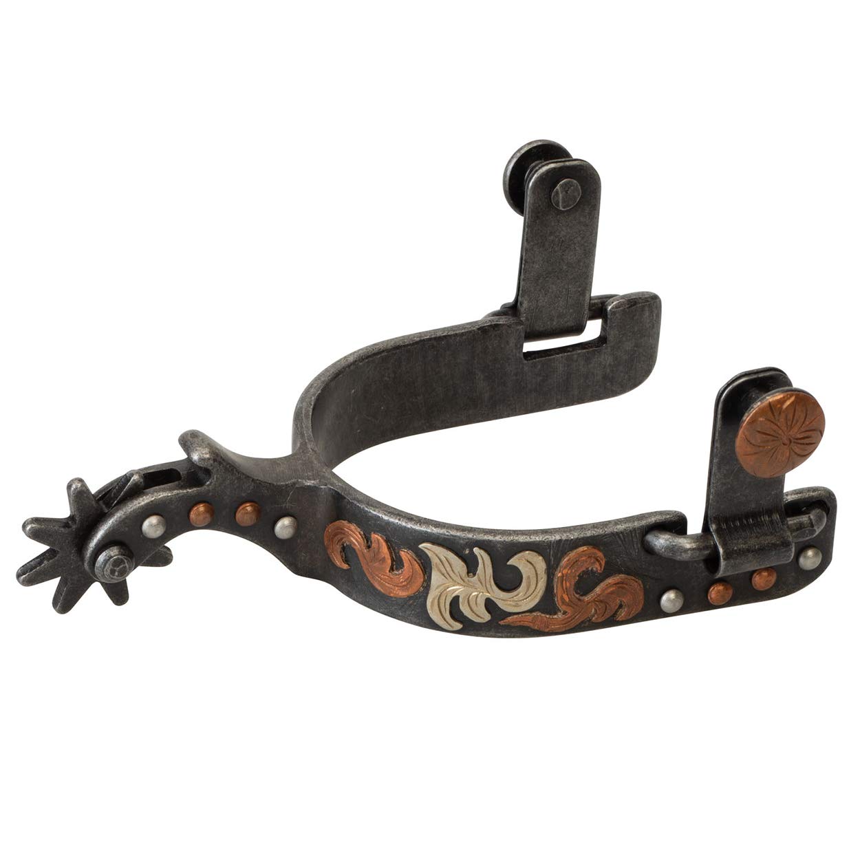 Weaver Leather Unisex-Erwachsene Damen Multi Filg Rowl Spur, BK Sporen, Filigranes Blumenmuster, Schwarz, Ladies