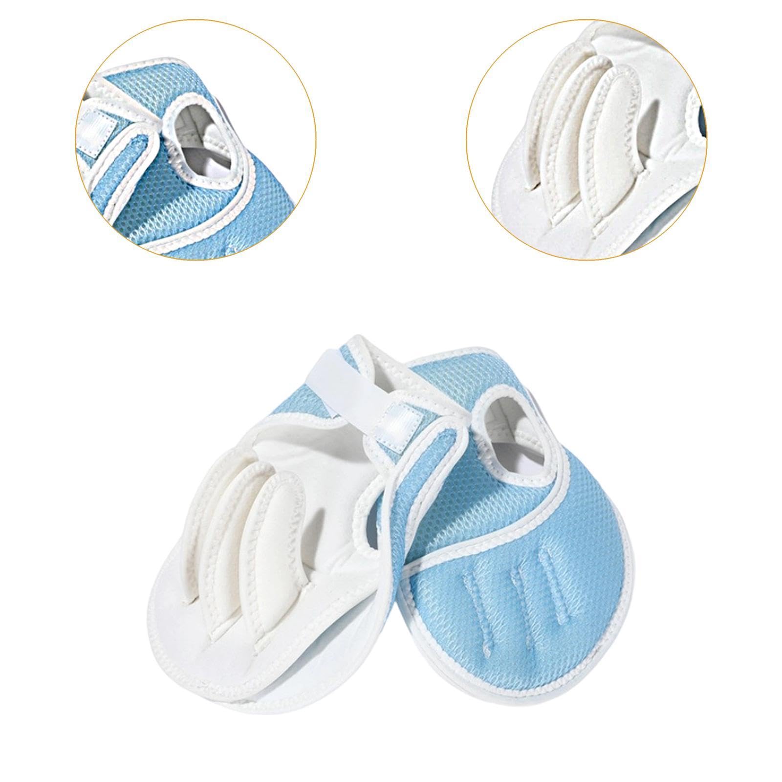 Guanto tore per dita, tutore per dita con stecca per mani, cuscino per mani, per il palmo, Blu