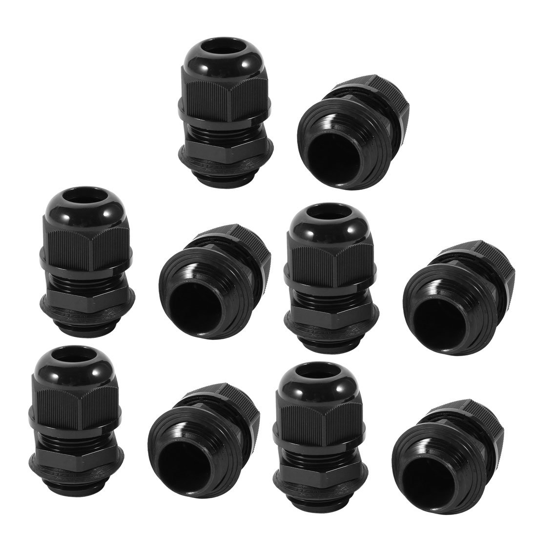 ZHuidjo10pcs NPB1/2 Nylon 2 Hole Adjustable Cable Gland Connector Black NPB 1/2-H2-05 (SN: 188 a9e f2f 43e b87)