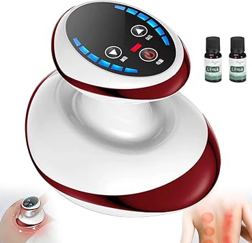Yanzhenglip Massage 4-in-1 Massager Against Cellulite - Vacuum & Gua Sha Electric, Firmer Skin & Better Circulation, Deep Massage with Heat, for Full Body Use at Home B-1Set