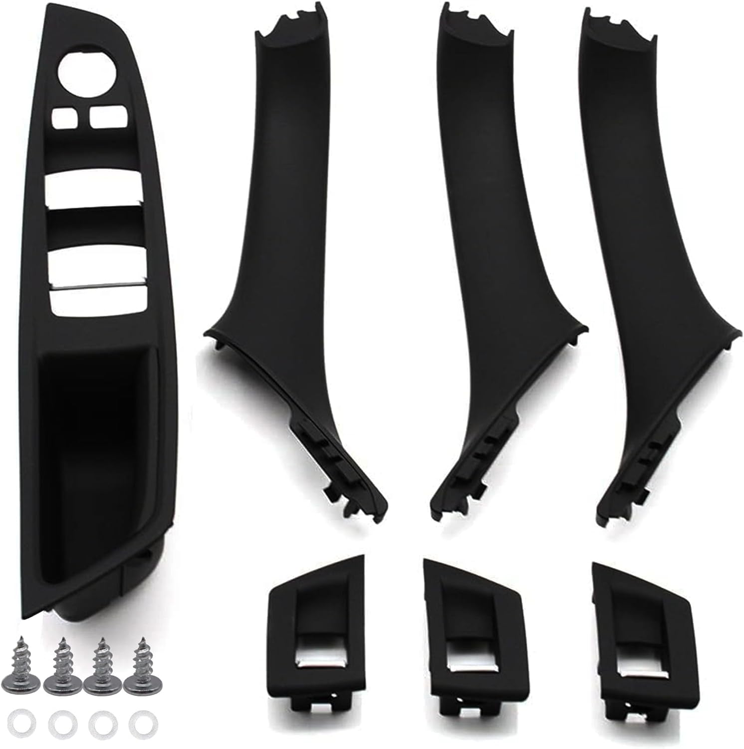 HiSport Driver Side Window Switch Door Handle, Front Rear Left and Right Interior Door Handle Panel Pull Cover Trim Compatible with BMW 5 Seriess 520 523 525 528 530 535 F10 F11 F18 2010-2016