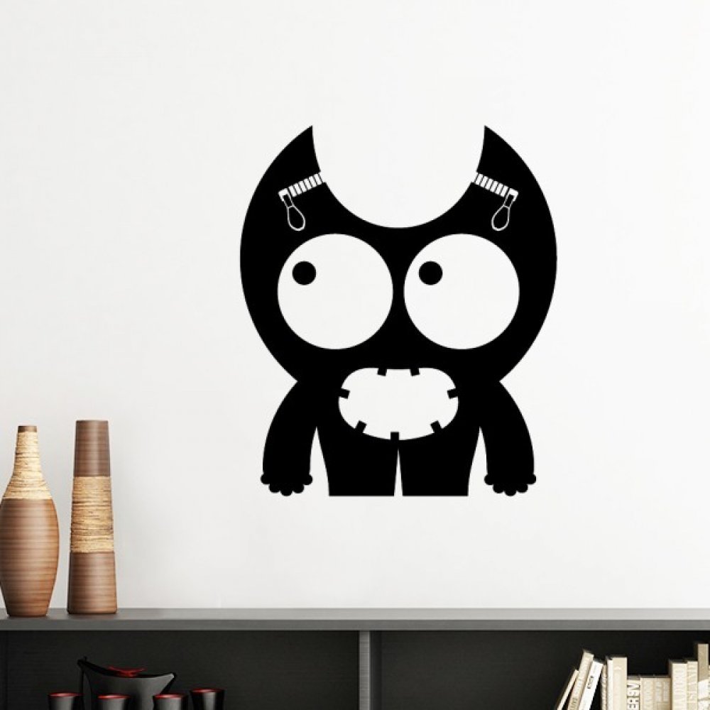 Sticker Univers Alien Amovible sans Traces - Papier Peint Silhouette Monstre 50cm