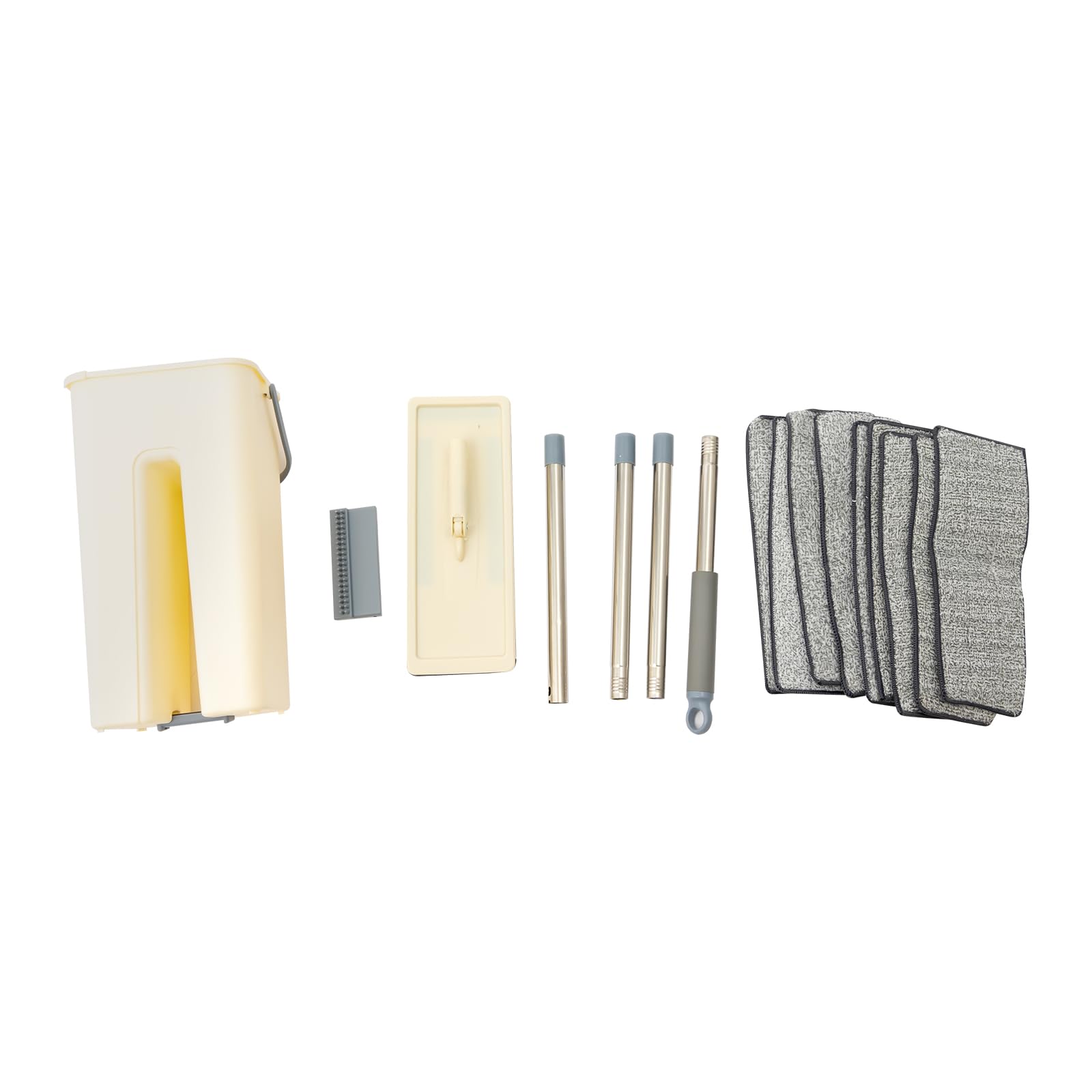 Juego de fregona con cubo, juego de 360 mopas + 10 almohadillas de microfibra para azulejos, madera dura, mármol