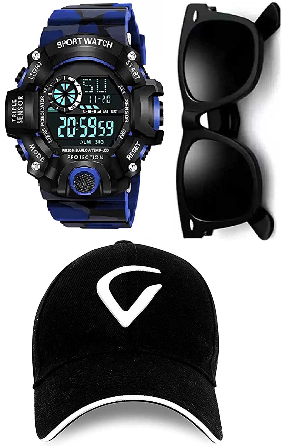SELLORIA Brand a Shockproof Waterproof Digital Multi-Functional Automatic Sports Watch for Mens Kids Sports Watch with Cap for Boys - Military Army Watch for Men (B09F3WTLBB) Amazon Price History, Amazon Price Tracker