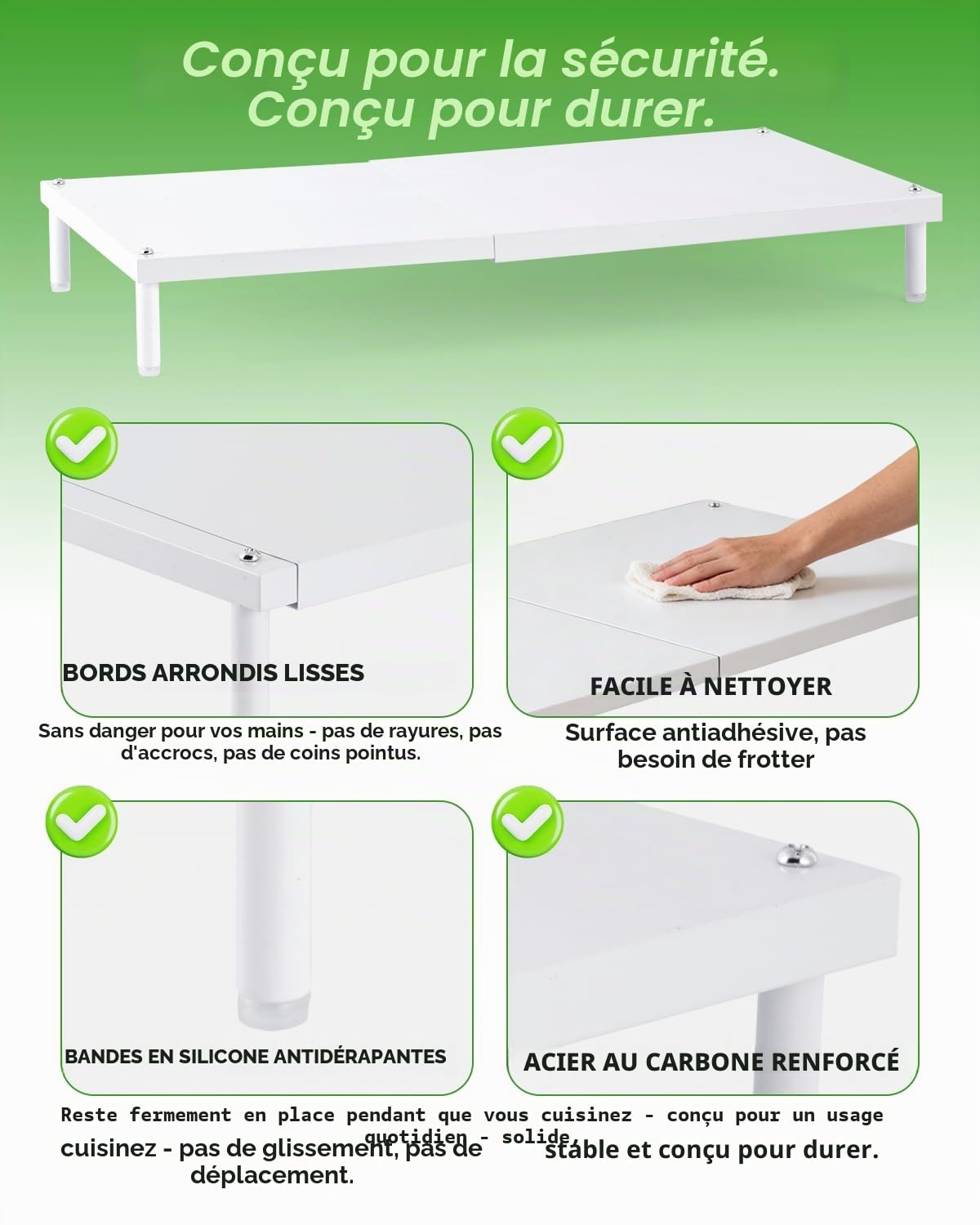 YUCHENGTECH Couvercle de Cuisinière à Gaz Acier au Carbone,34x8x37-62cm | Cache Plaque de Cuisson Gaz Protege Plaque de Cuisson Gaz,Blanc