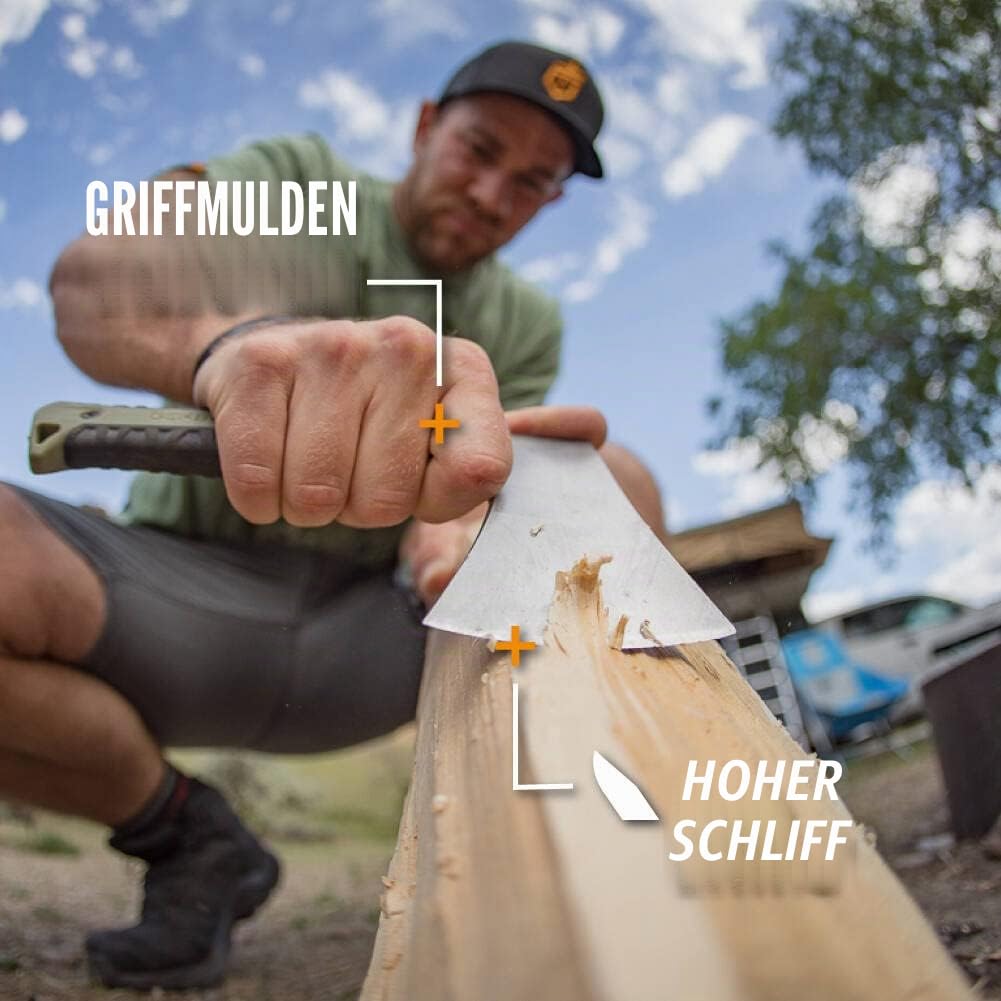 Gerber Camping- und Outdoor-Beil, Pack Hatchet Flat Sage, Mit Holster, Länge: 24 cm, Gewicht: 590 g, 31-003482