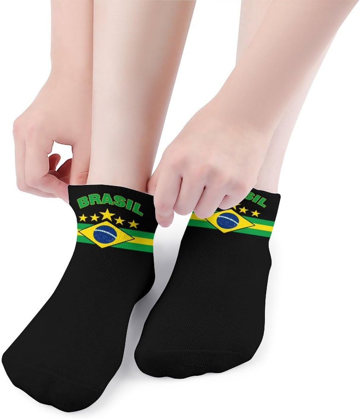 Brazil Flag Ankle Socks for Men Women Low Cut Crew Sock Casual Sports Clothing