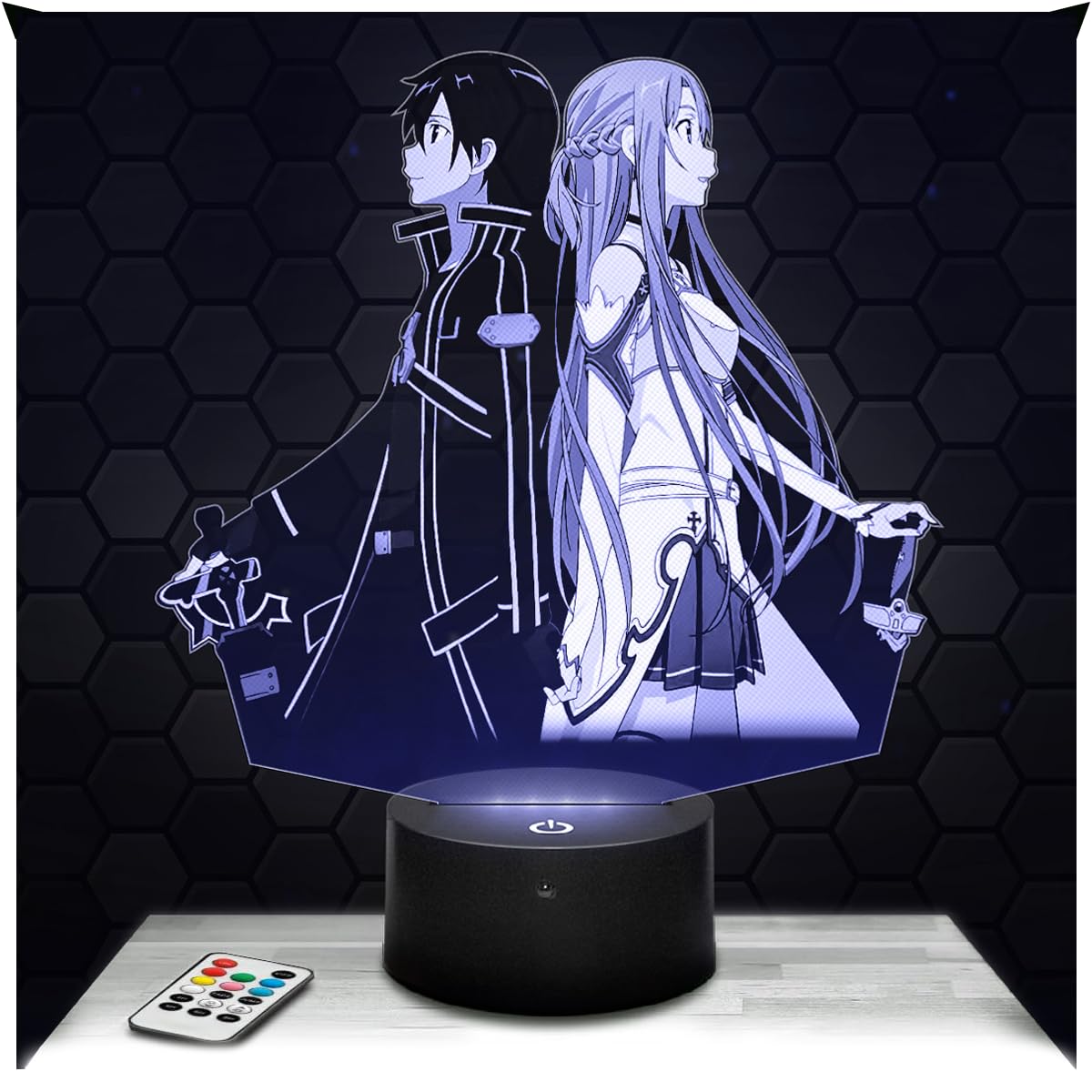 Lampephoto.fr - Sword Art O 3D Lamp Gift Idea for Teens, Sword Art O Manga Accessory, Animated Series, Teenage Boy's Room Decor Decoration, Christmas, Gift Idea for Teens, Gifts Merchandising TOP