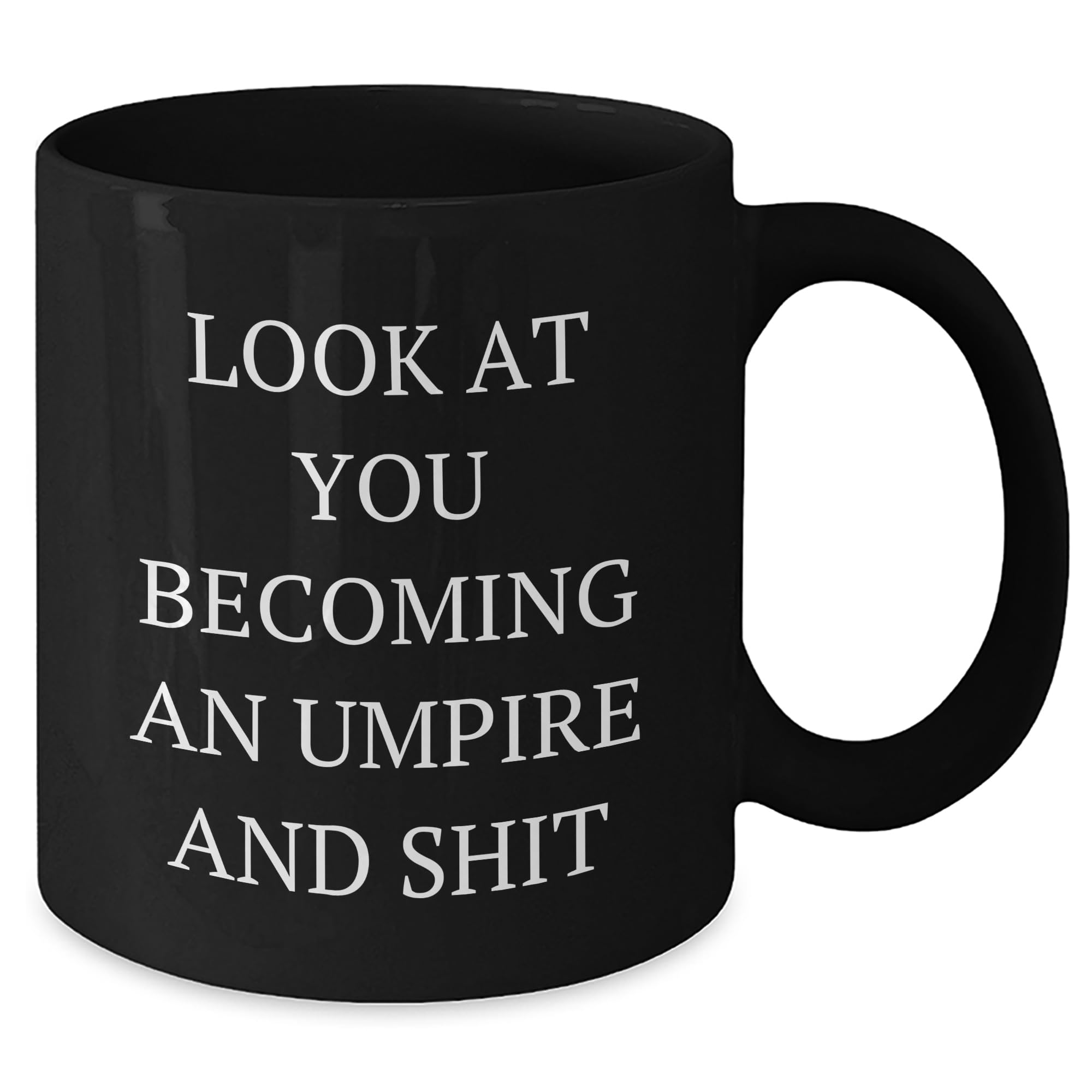 Umpire's Guide to Love Black Coffee Mug, Funny Quote, Valentine's Unique Gifts for Umpire Friends, Unique Umpire Gifts from Men to Women, Shit Umpire Mugs, Black Mugs