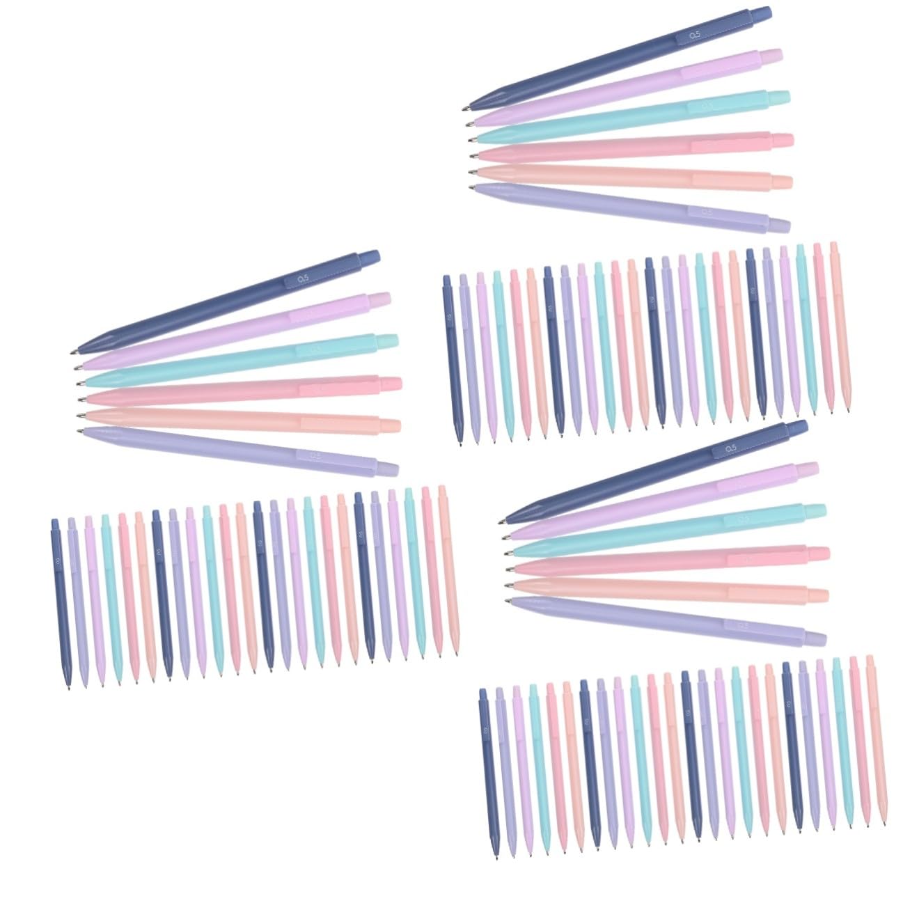 DOITOOL 90 Pezzi Matite Automatiche Colorate per Scrittura e Portamine Triangolari per Studenti e Ufficio Materiali Resistenti e Ricaricabili e Antirottura