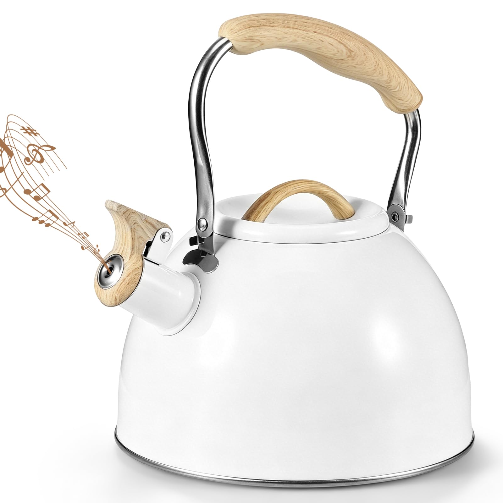 3L Stove Top Kettle, Stainless Steel Whistling Tea Kettles Induction Kettle