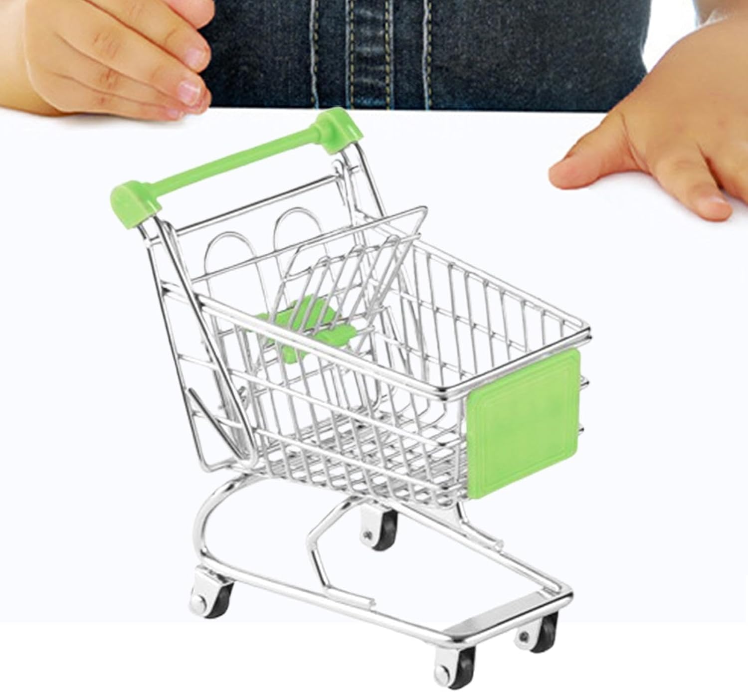 BNF Mini Shopping Cart Decorative Ornament Creative Mini Supermarket Storage Toy Green | Home & Garden | Household Supplies & Cleaning | Home Organization | Storage Boxes