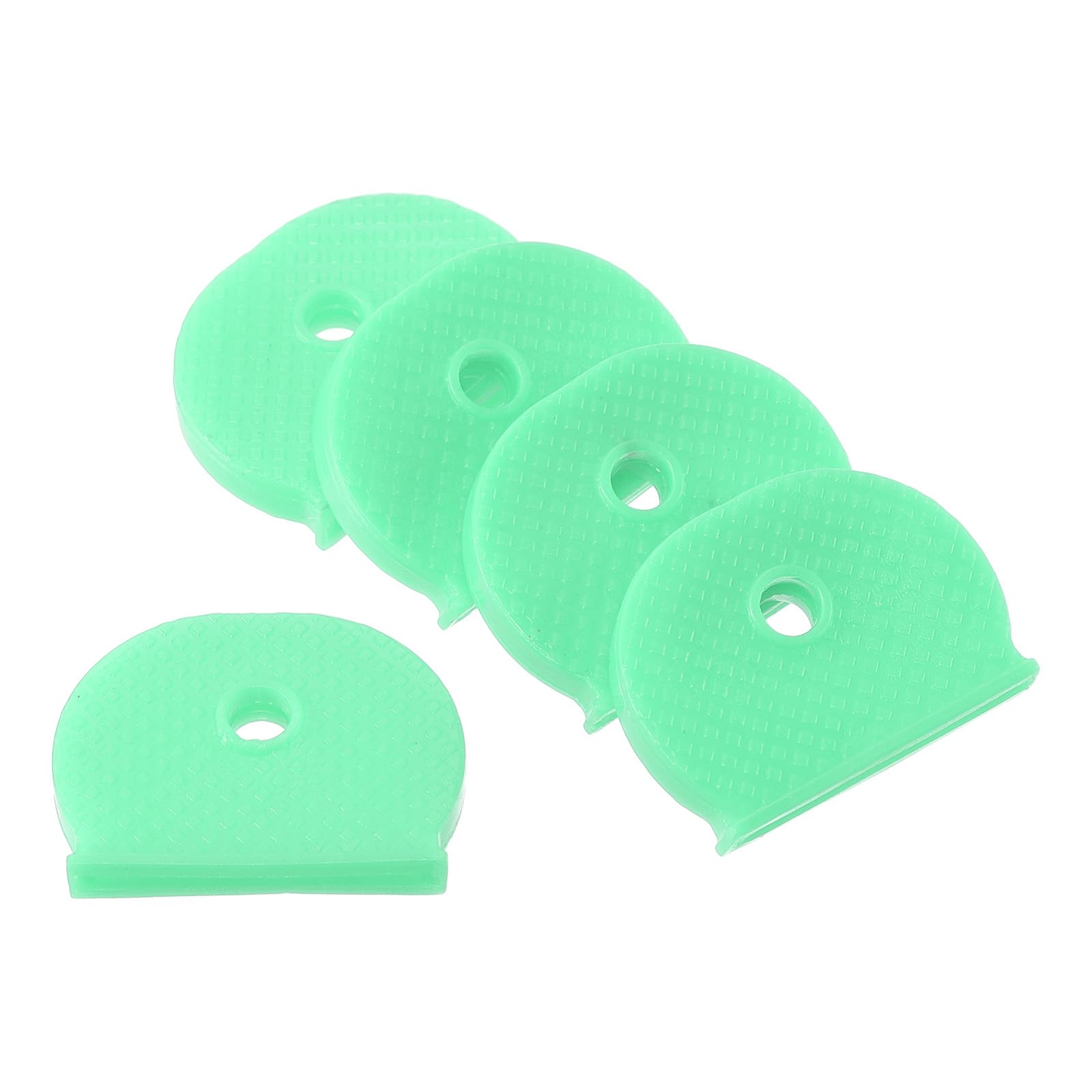 PATIKIL Key Cap Cover, 20 Pack Keys Identifiers Covers Coding Tags Marker Semicircle Silicone Sleeve for Office House Apartment, Light Green
