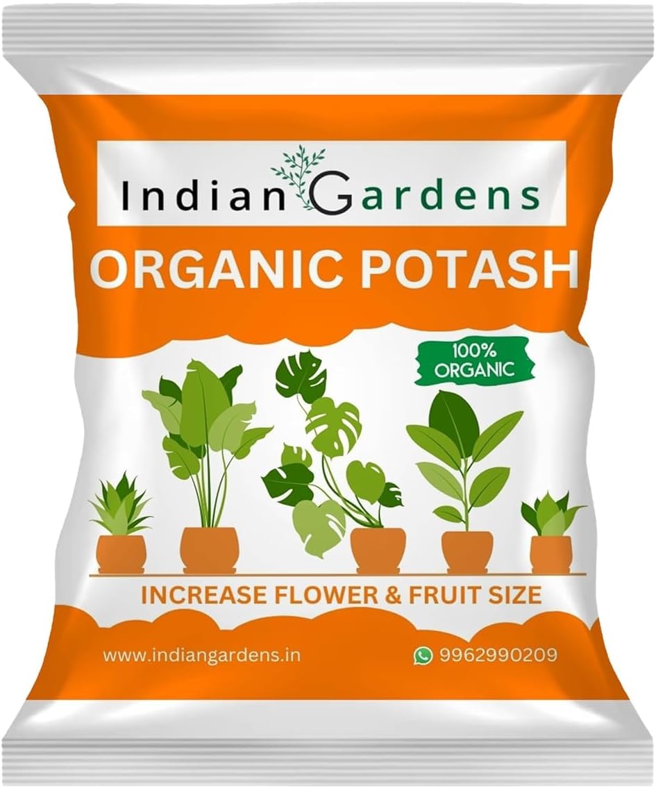 Indian Gardens - Potash Meal 4500gm - Organic Bio Potash Fertilizer | Plant Nutrient Supplement | Slow Release Granules For Plants and Home Garden