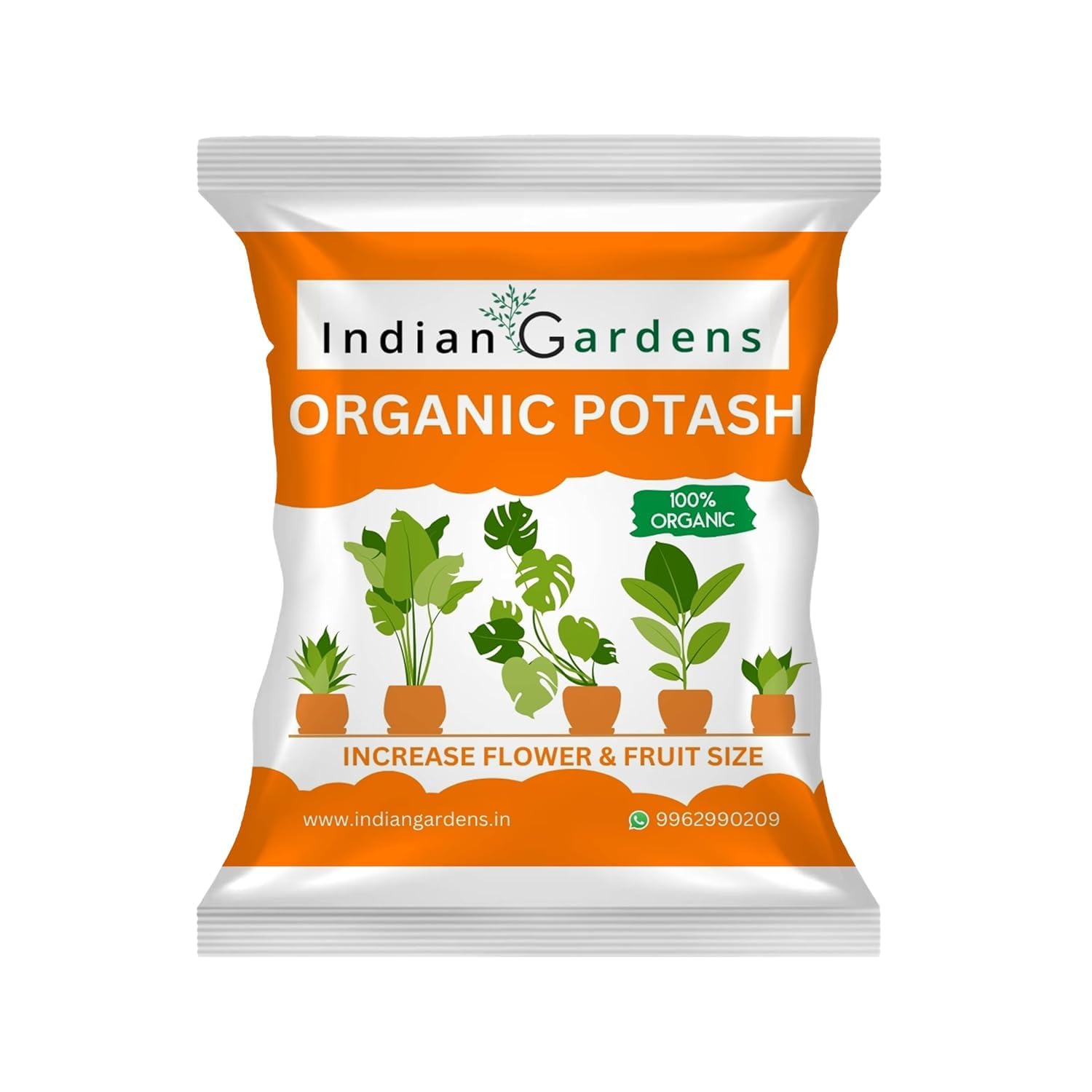 Indian Gardens - Potash Meal 4500gm - Organic Bio Potash Fertilizer | Plant Nutrient Supplement | Slow Release Granules For Plants and Home Garden