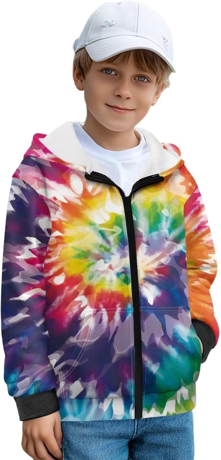 Kids Fleece Zip Up Hoodie Size 6-16 Boys Sweatshirts Fashion Kids Fleece Jacket with Kangaroo Pocket Animal Hoodie