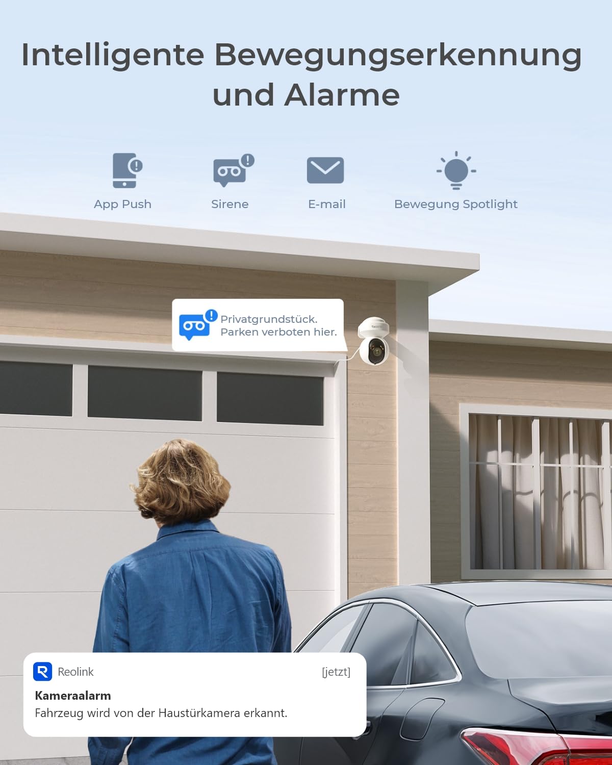 Reolink 5MP PTZ Überwachungskamera Set Aussen mit Home Hub, Auto-Tracking, 3X Optischer Zoom, 2,4/5GHz WLAN, Intelligente Erkennung, Anti-Diebstahl-Algorithmen & Datenschutz, E1 Outdoor 2-Kamera-Set