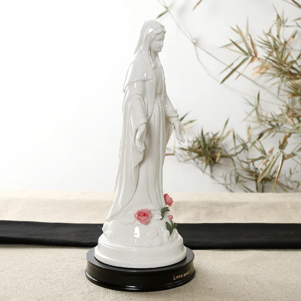 Adornos Religiosos Cristianos, Virgen María Decoración Decorativa Creyentes Iglesia Artesanía Gracia Objetos Sagrados Estatuilla Religiosa Cristiana 33.5cm