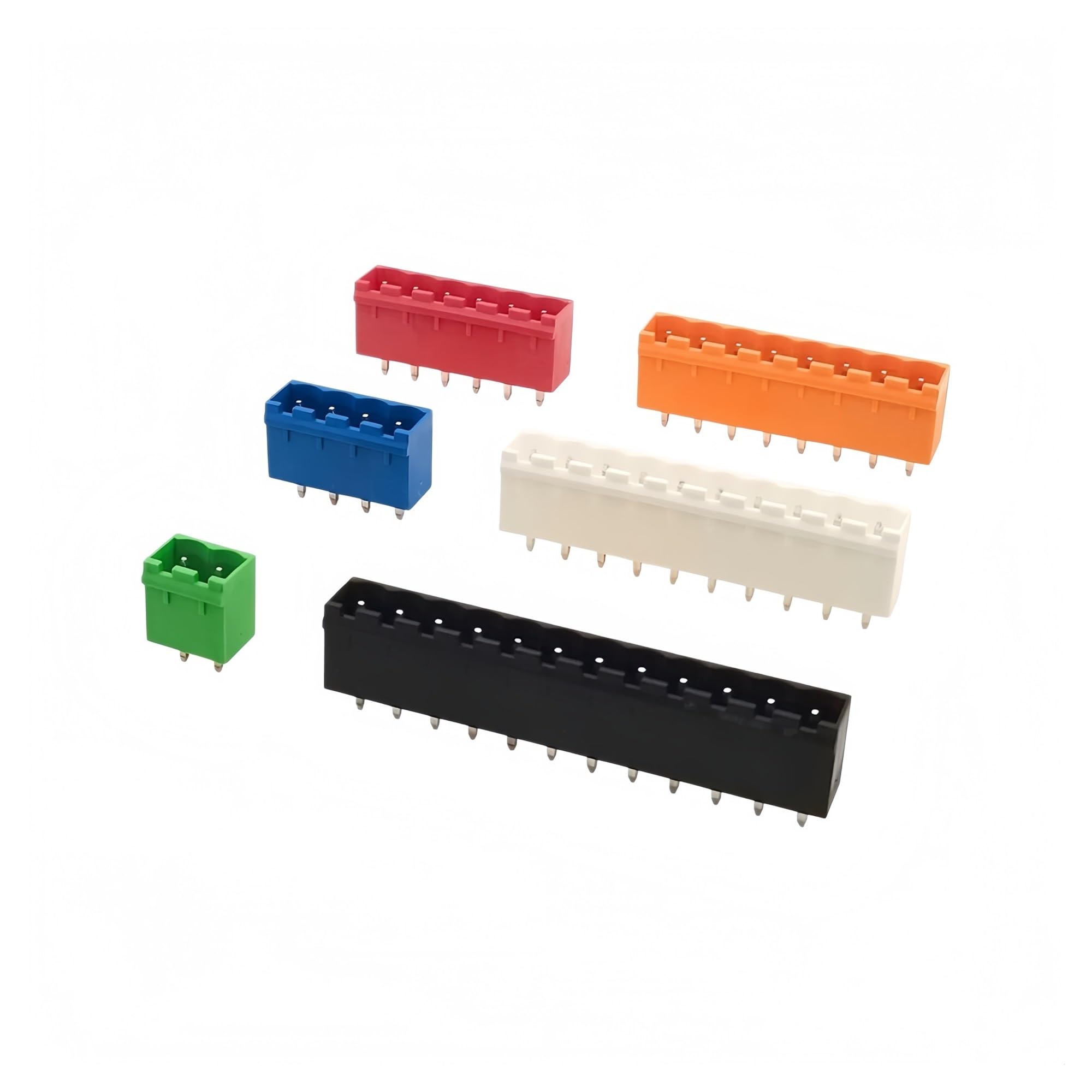 50 Stück 5,08 mm Rastermaß, steckbarer PCB-Anschlussblock-Anschluss, 2-polig bis 12-polig, Plug-in-Schraubklemme(2EDGVC-5.08-3P,White)