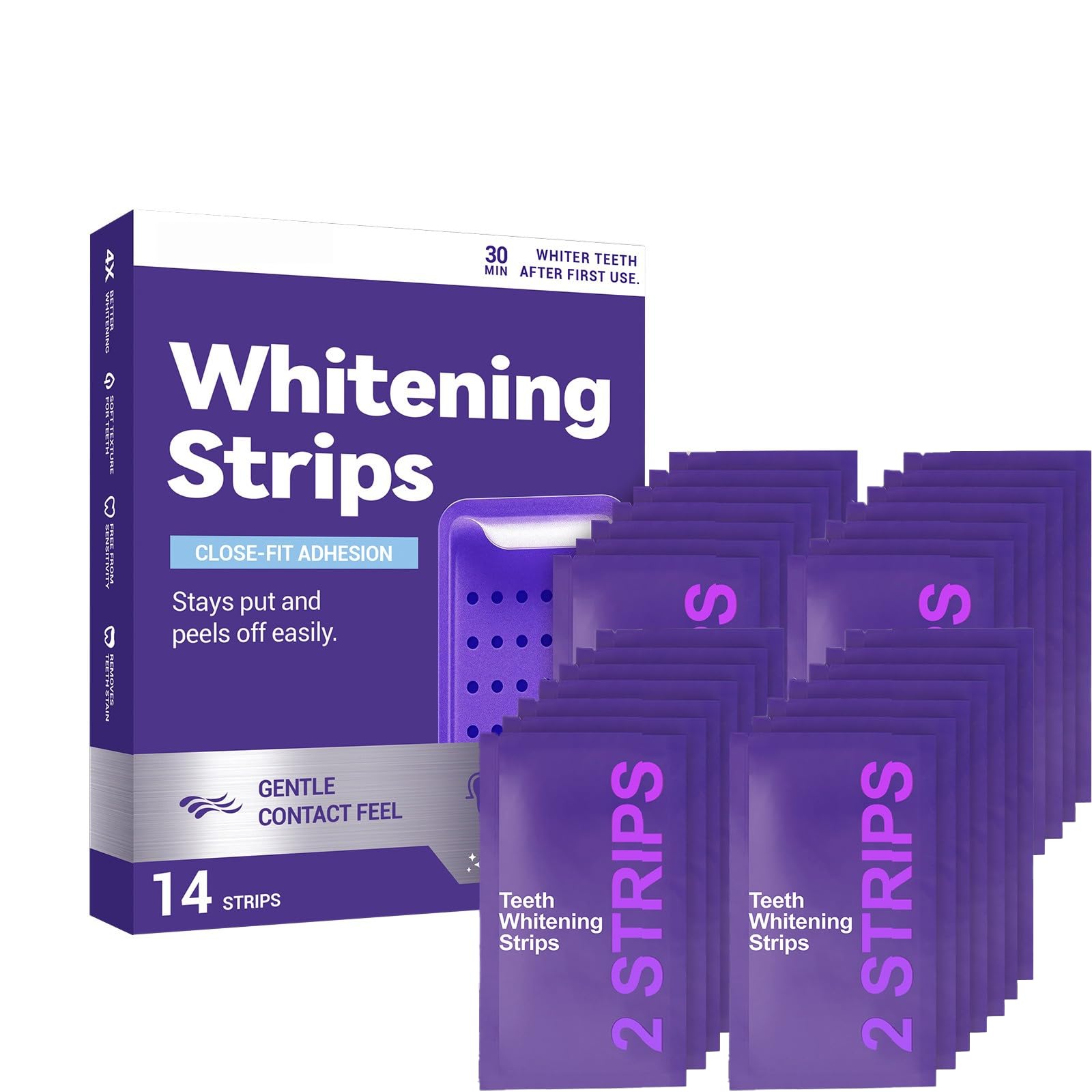 Bandes de Blanchiment Dentaire Violet 14 Pcs | Bandes Blanchissantes Dents
