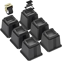 Vista 12 de ZTON Elevadores para muebles de cama, elevadores de 3 pulgadas de altura, resistentes tanto para postes como ruedas de muebles, sofá, cama, silla