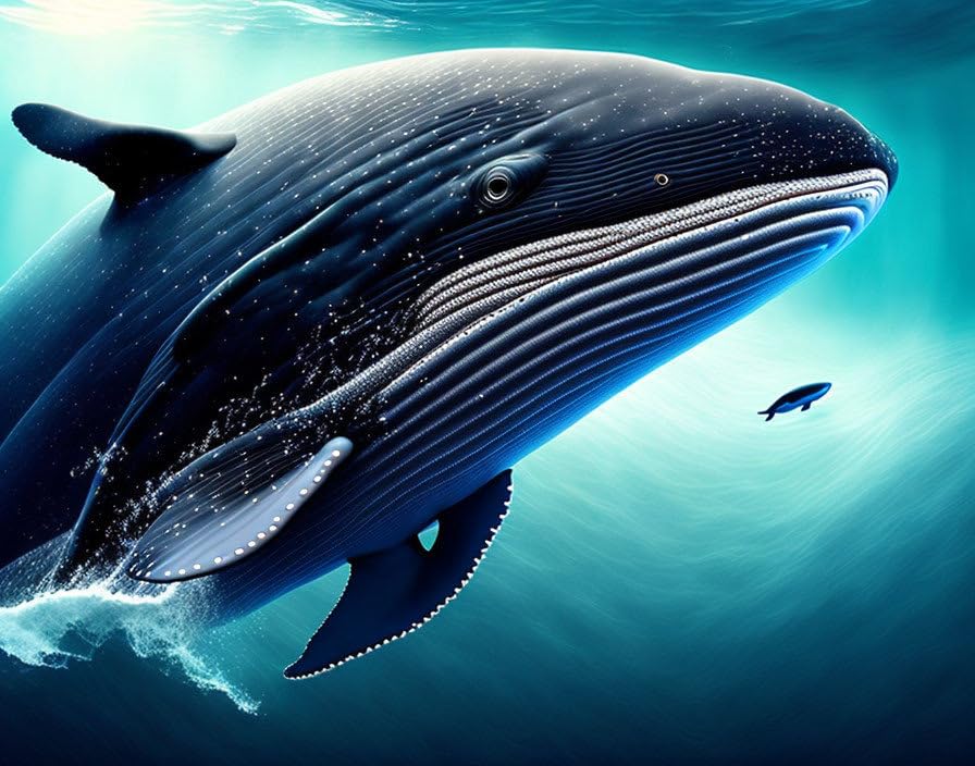 Affiches sur toile baleine SERENDIPITP poster ocean 58x90 cm decoration interieure