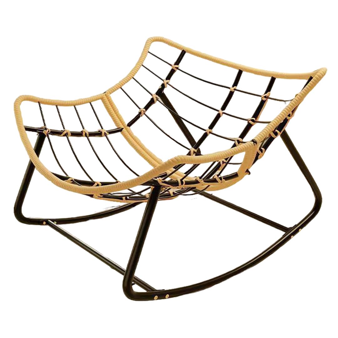 Chaise à bascule de jardin en rotin pour vos moments détente