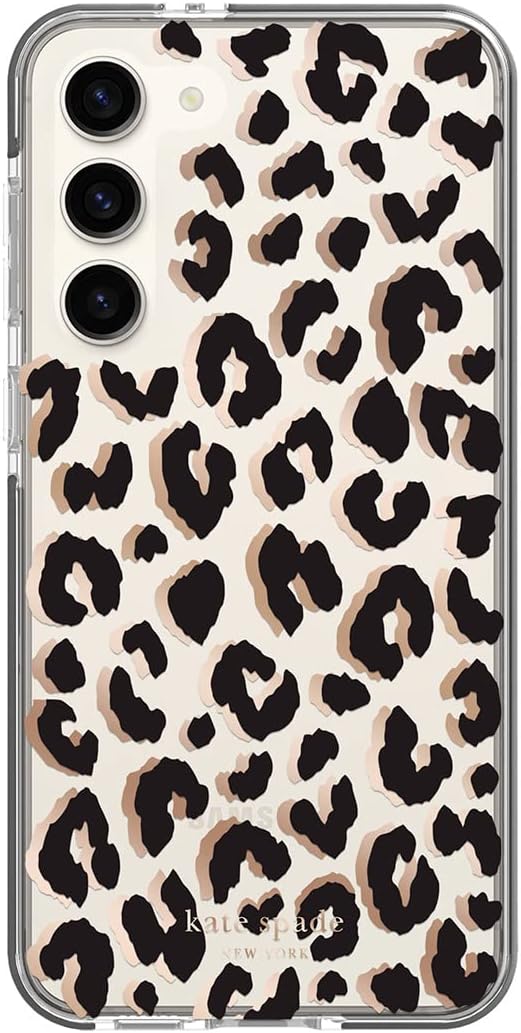 Kate Spade New York Defensive Hardshell Case Compatible with Samsung Galaxy S23+ - Black