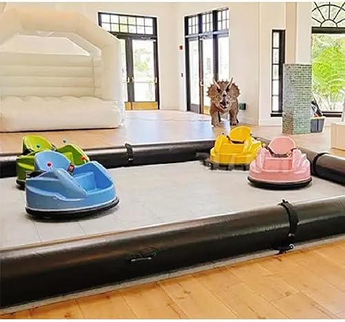 Miniatura 5 de Parachoques inflable para auto de carreras adecuado para que los niños jueguen, solo tubo, parte inferior no incluida (negro, 13 x 13 pies)