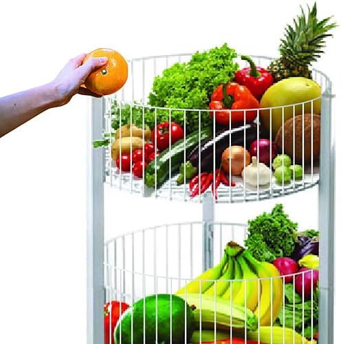 Miniatura 3 de Cesta de ahorro de 3 niveles, cesta de mercado, cesta de almacenamiento, cesta de almacenamiento de cocina, cestas de torre de baño, organización de