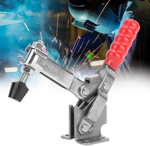 Miniatura 4 de Hilitand Abrazadera de palanca rápida 304 Abrazadera de palanca de acero inoxidable antideslizante herramienta de mano horizontal accesorio de