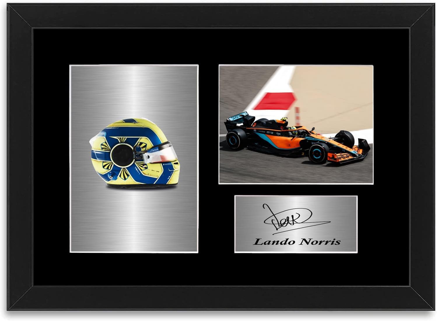 Lando Norris 2022 Helmet Car Signed Photo Display Mount A4 Framed