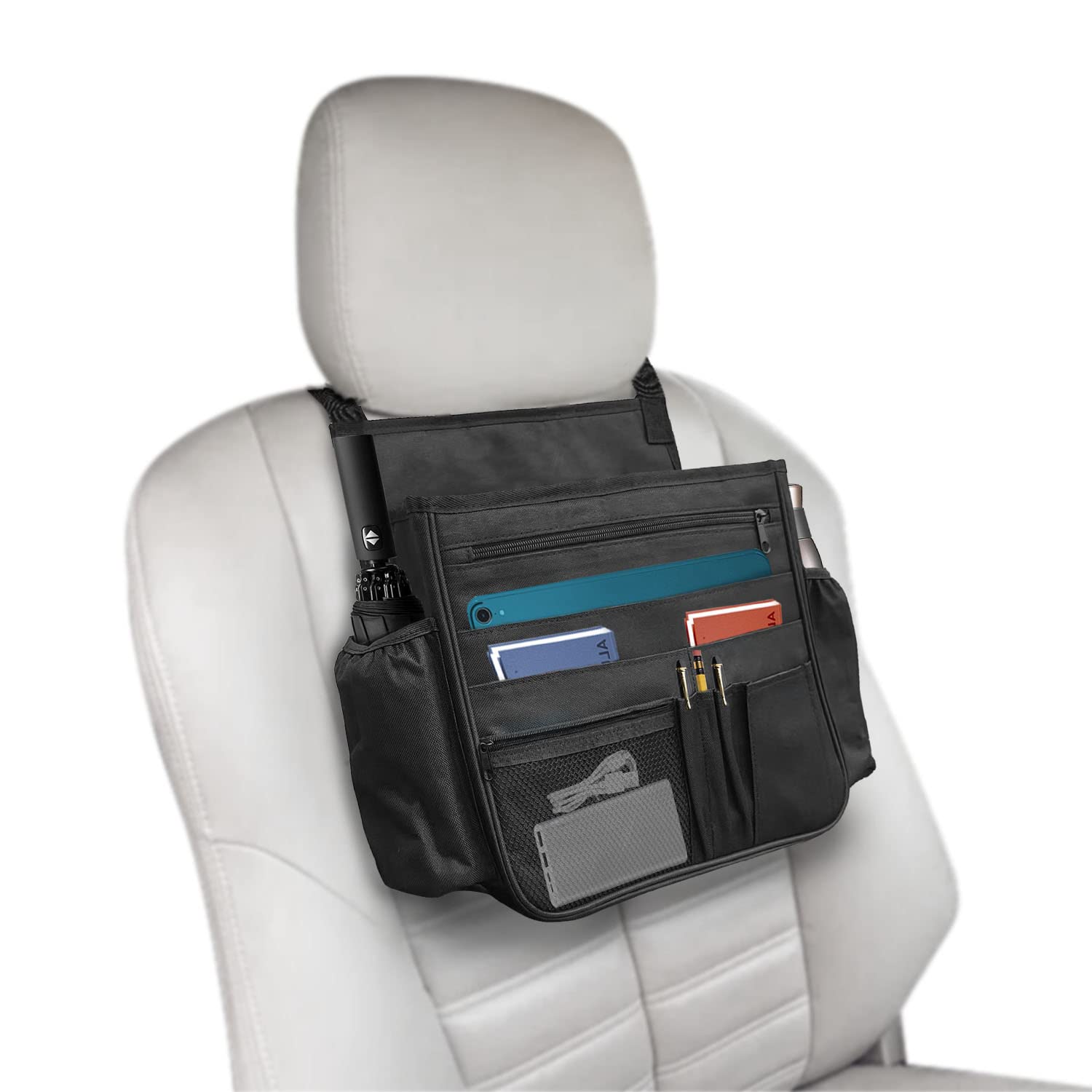 Boczif Auto Rücksitz Organizer, aufhängbarer Aufbewahrungssack für den Beifahrersitz, Auto-Vordersitz Organizer für Büro, Kinder, LKW-Kabinen-Organizer mit Tasche