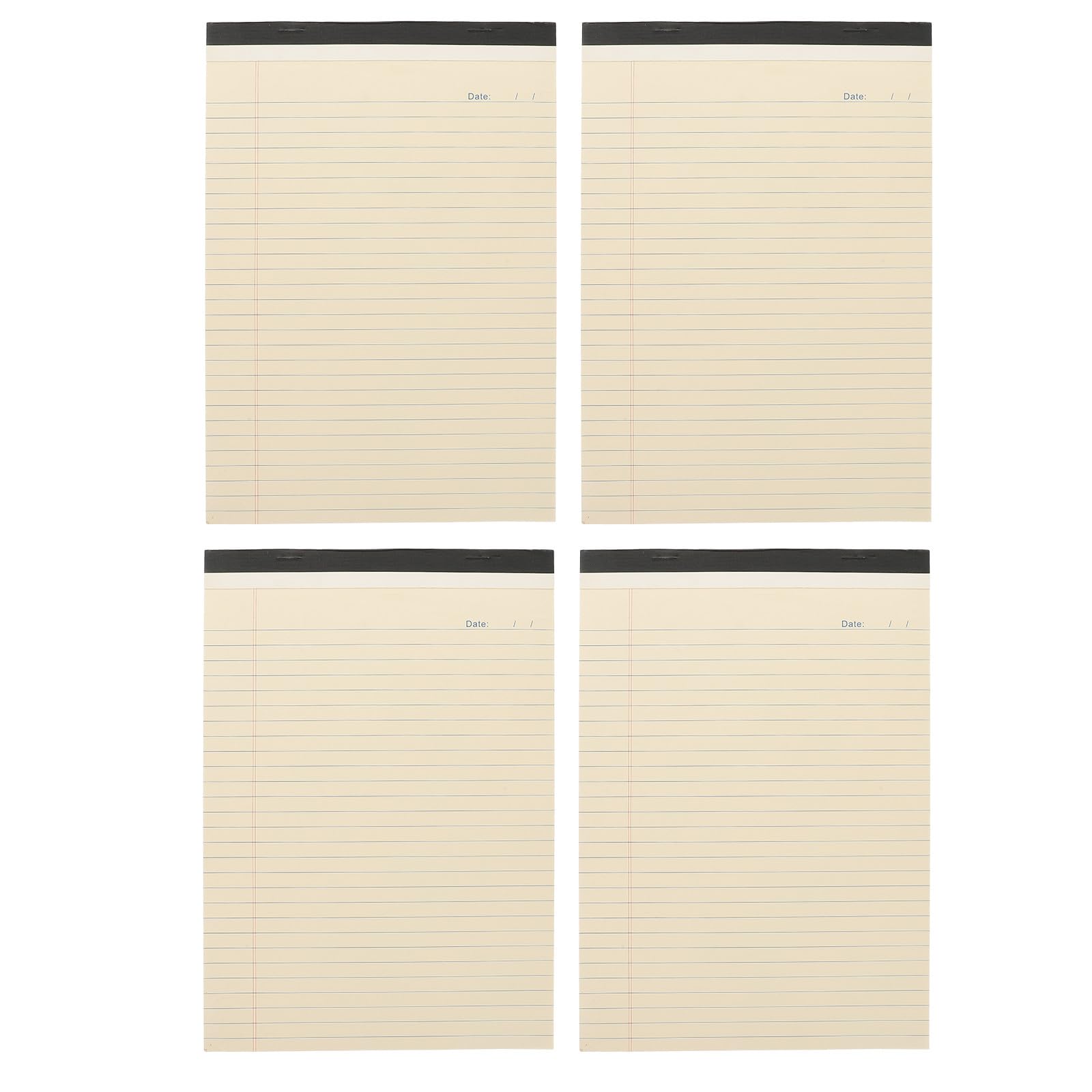 ifundom Blocchi per Appunti A4 Beige 4 Pezzi Carta Spessa e Righe Facili da Scrivere per Pianificatore da Scrivania e Gestione Ufficio