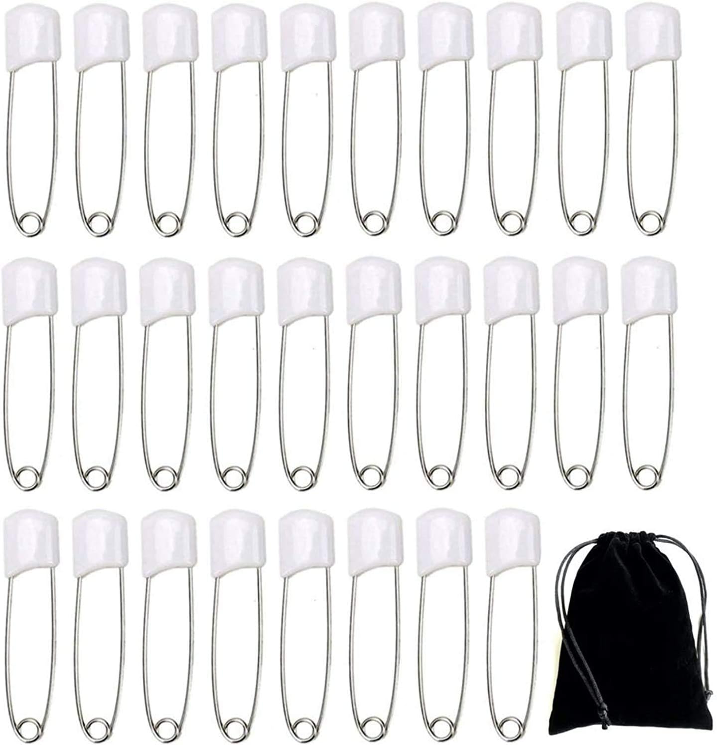 Fansisco 120Pcs Diaper Pins Baby Safety Pins Plastic Head